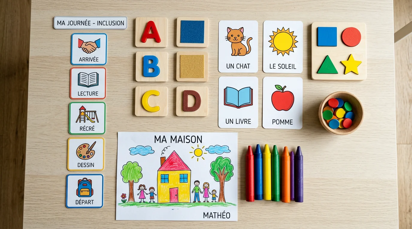 Outils pédagogiques adaptés pour l'accompagnement d'enfants en situation de handicap
